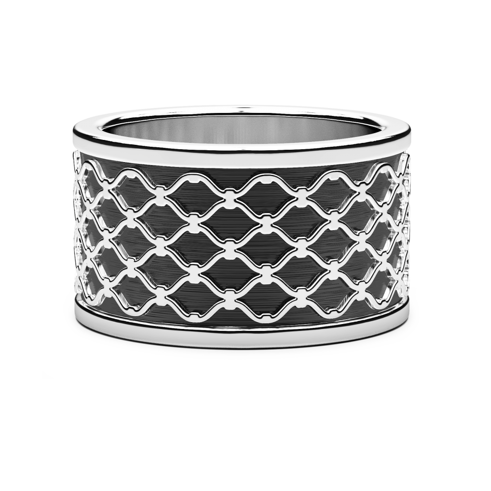 Zancan Anello a fascia larga Zancan in argento