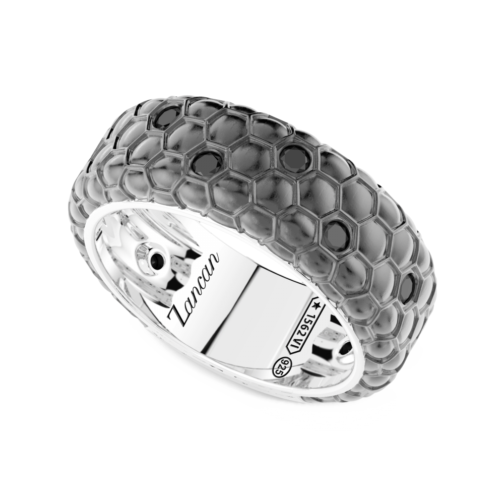 Zancan Anello A Fascia Zancan In Argento