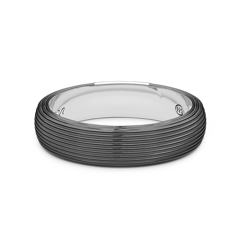 Zancan Anello a fede Zancan in argento brunito