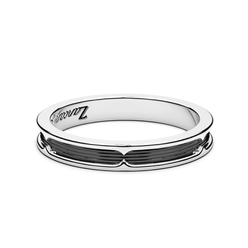 Zancan Anello a fede Zancan in argento brunito