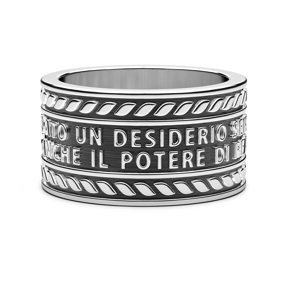 Zancan Anello a fede Zancan in argento con scritta