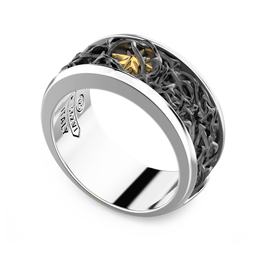 Zancan Anello A Fede Zancan Spinato In Argento