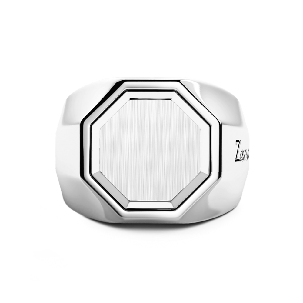 Zancan Anello chavlier Zancan in argento quadrato