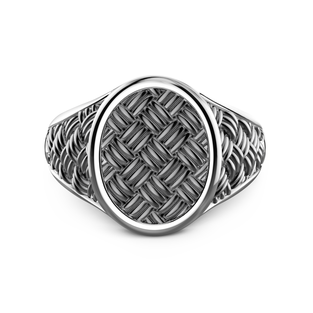 Zancan Anello chevalier Zancan in argento brunito