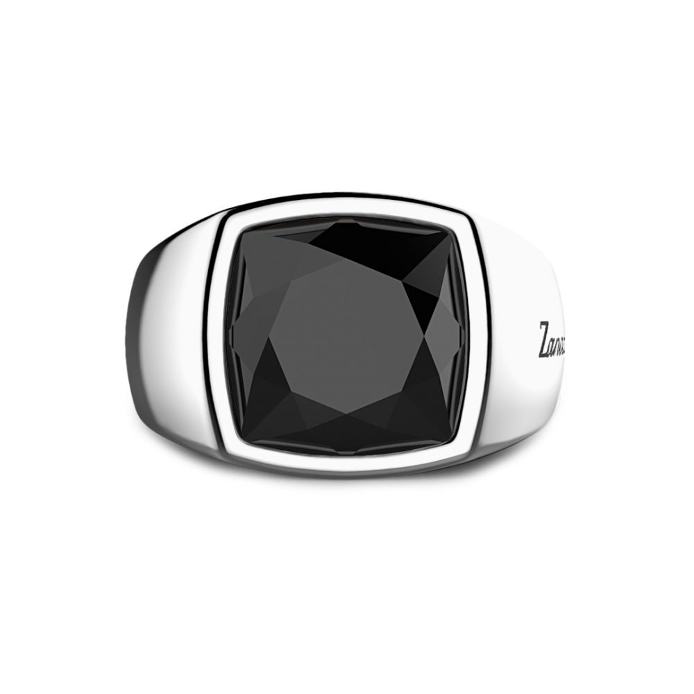 Zancan Anello in argento con grande onice naturale