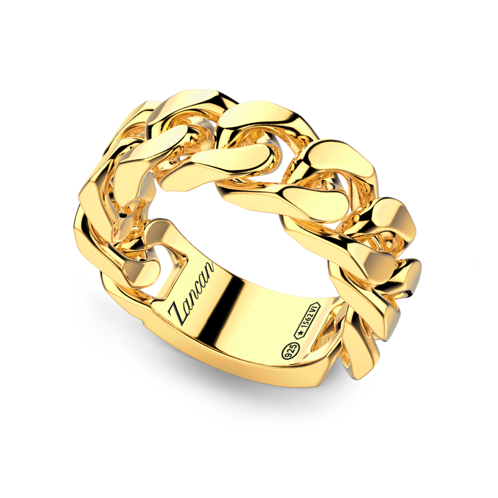 Zancan Anello In Argento Con Groumette