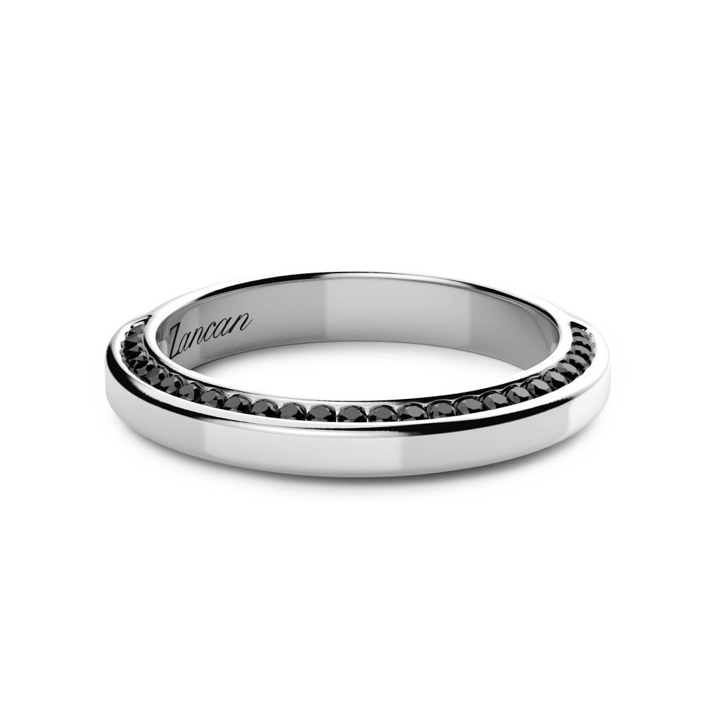 Zancan Anello in argento con pietre nere