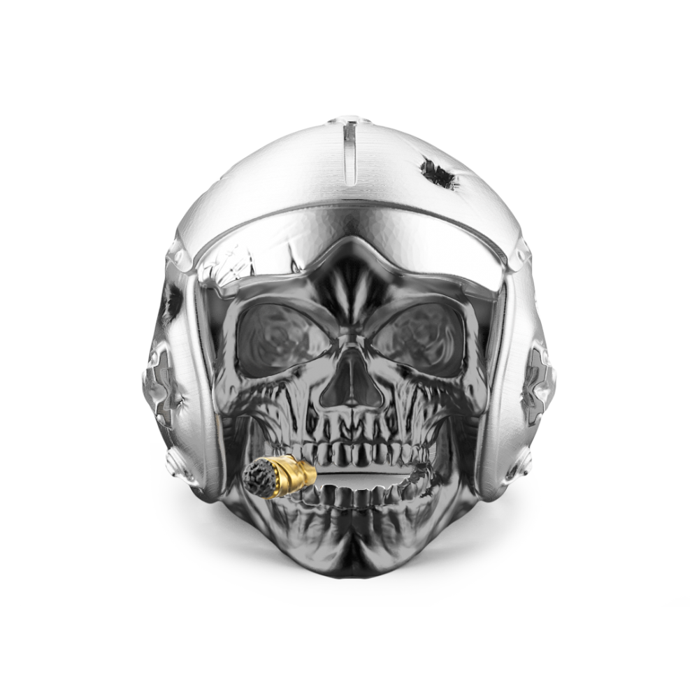 Zancan Anello Zancan In Argento A Teschio Aviatore