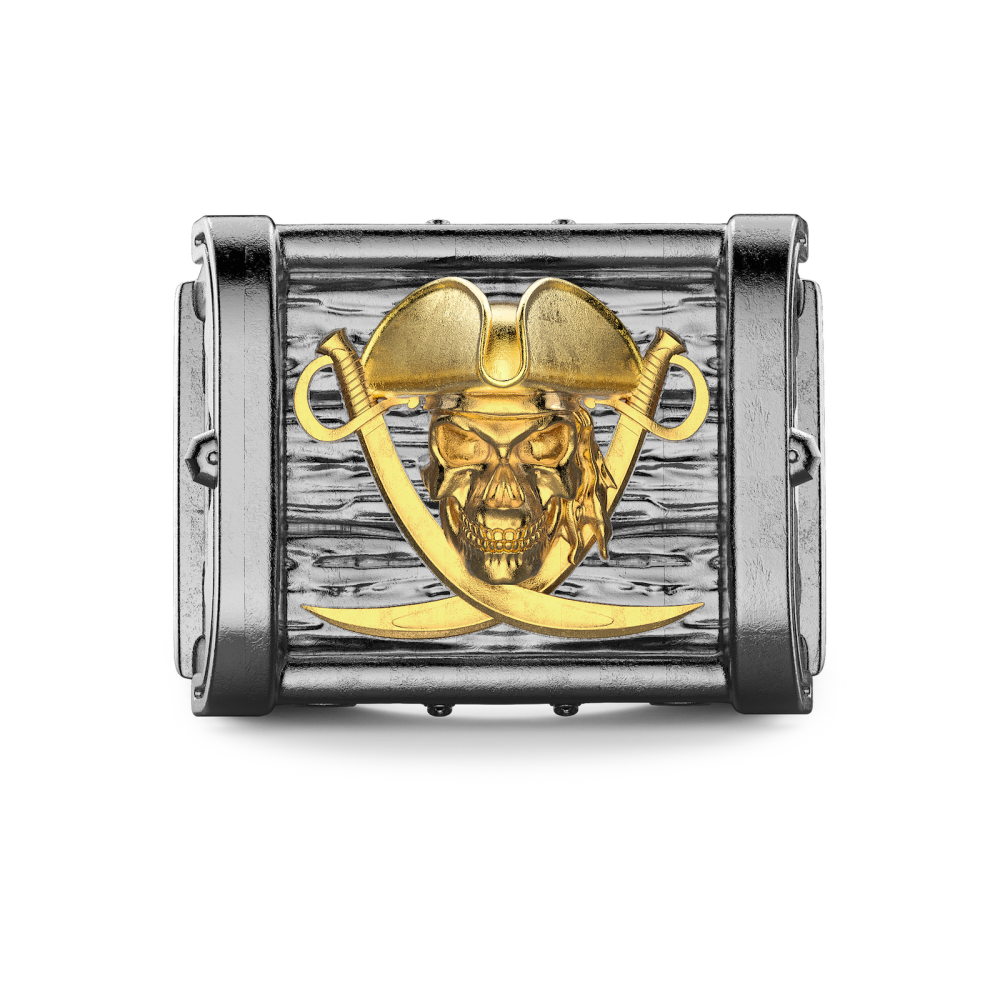 Zancan Anello Zancan In Argento Brunito Con Pirata