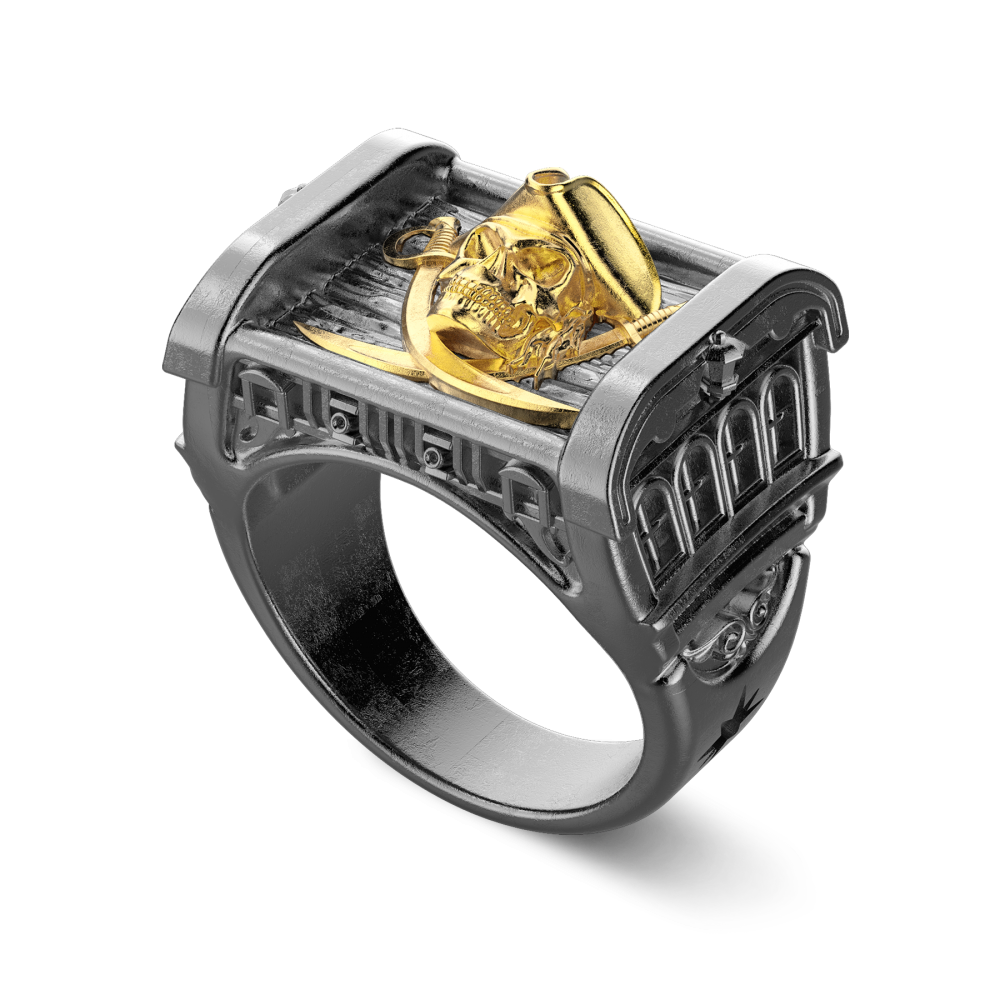 Zancan Anello Zancan in argento brunito con pirata