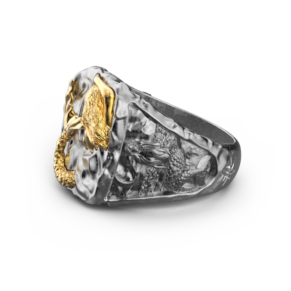 Zancan Anello Zancan In Argento Brunito Con Sirena