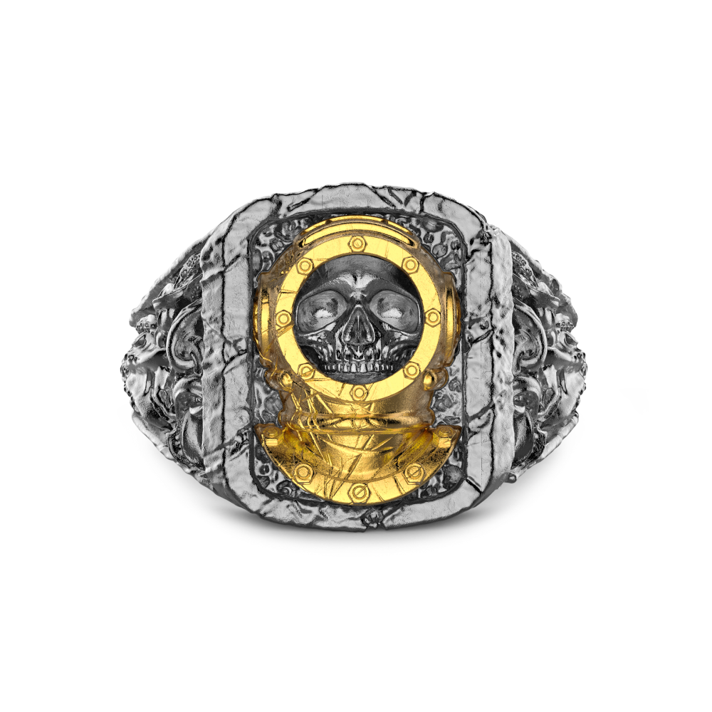 Zancan Anello Zancan in argento brunito con sub