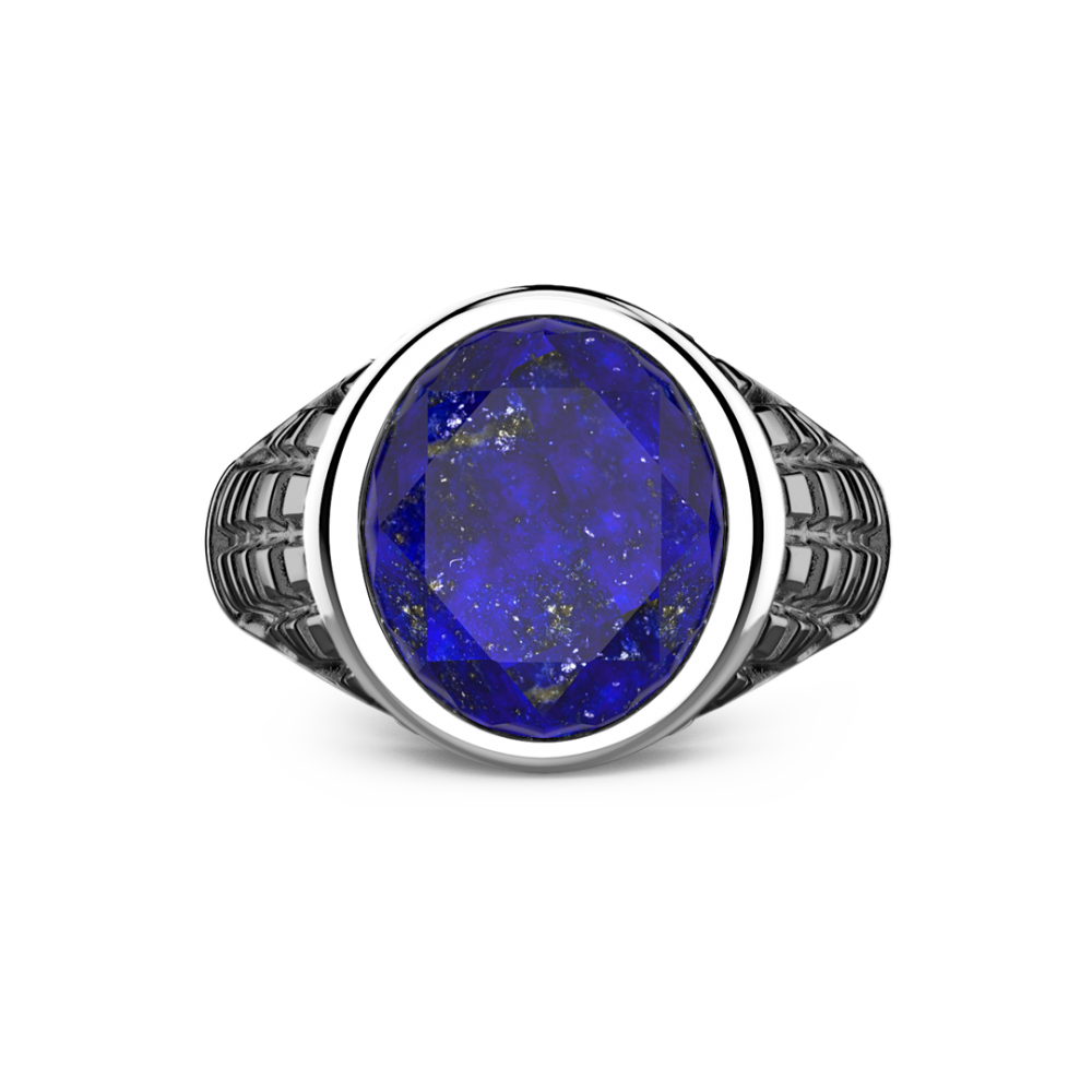Zancan Anello Zancan in argento con pietra blu