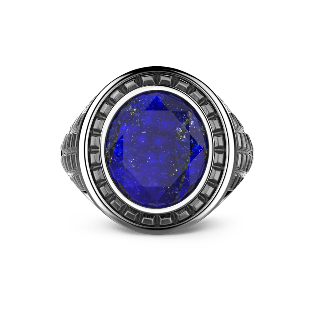 Zancan Anello Zancan in argento con pietra blu