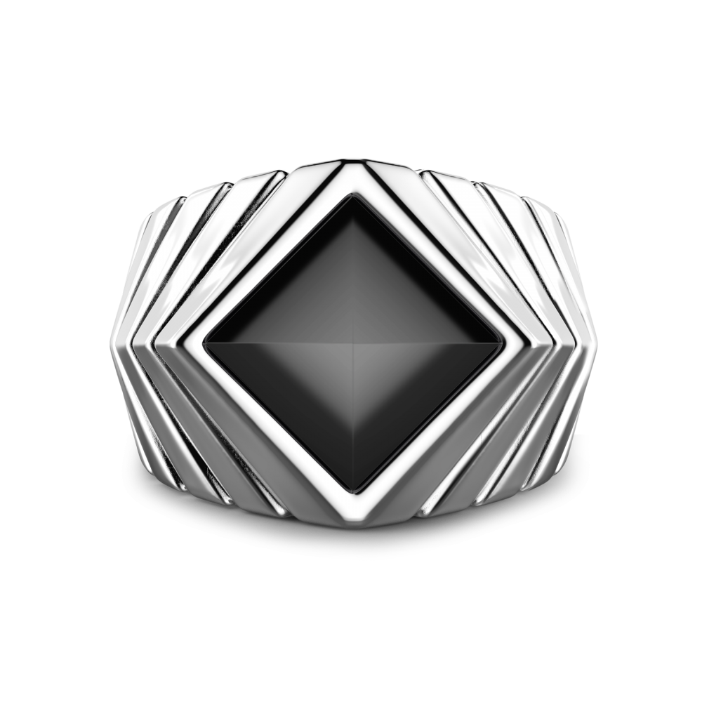 Zancan Anello Zancan in argento con pietra onice