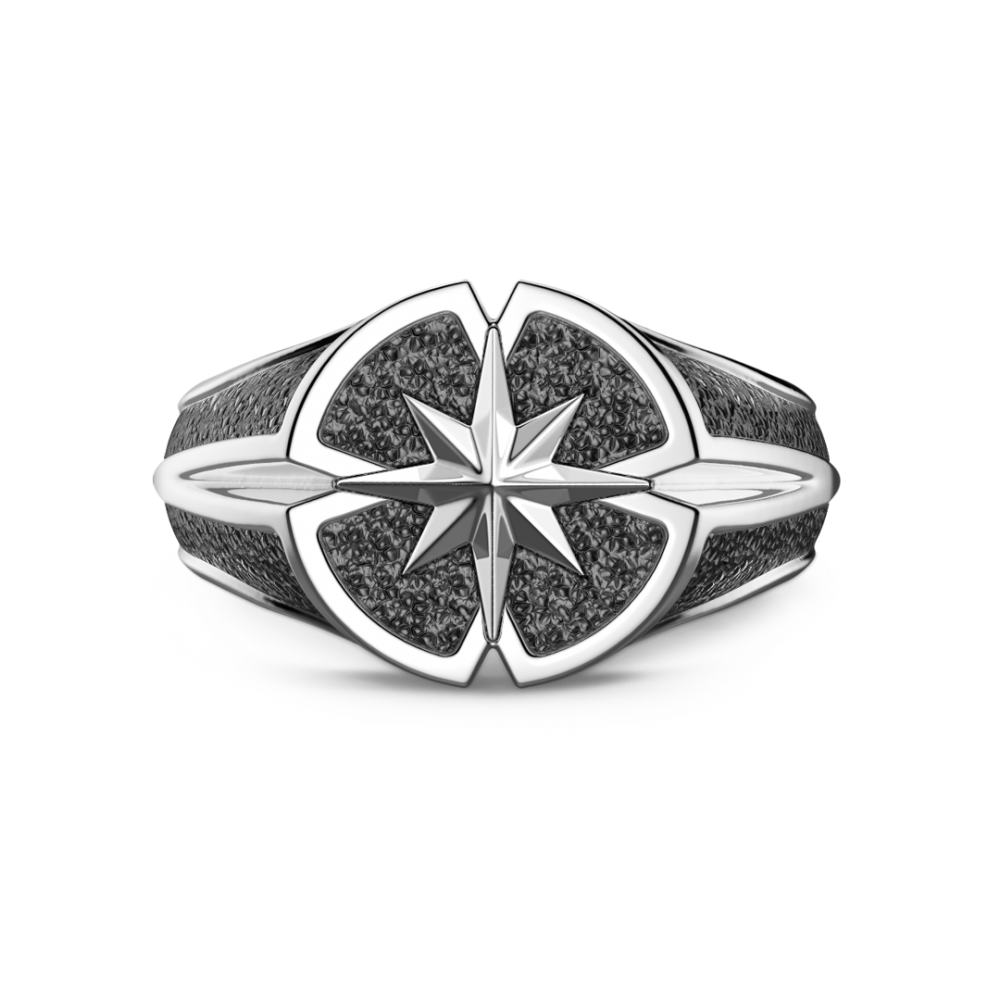 Zancan Anello Zancan in argento con rosa dei venti