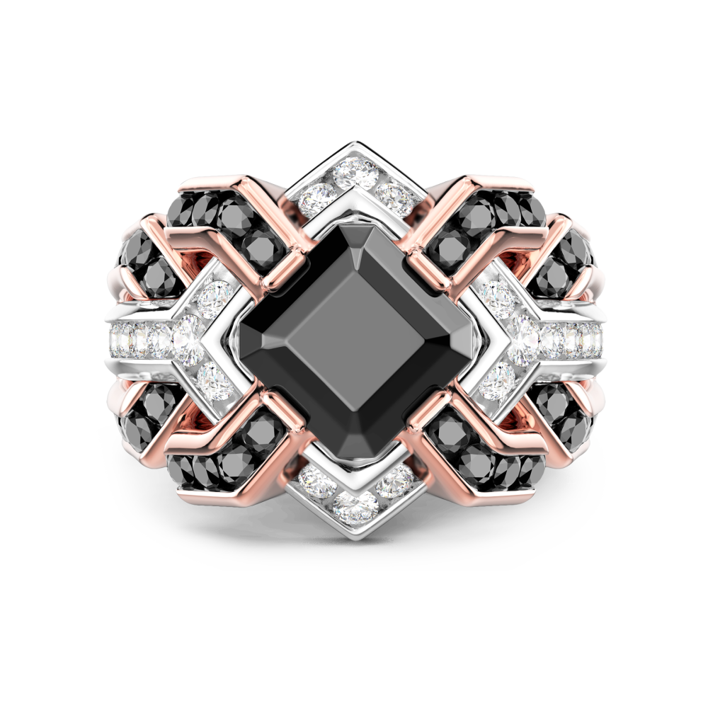 Zancan Anello Zancan in oro 18kt con diamante nero