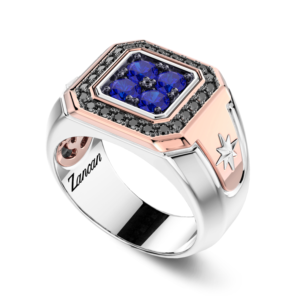 Zancan Anello Zancan In Oro 18kt Con Zaffiri