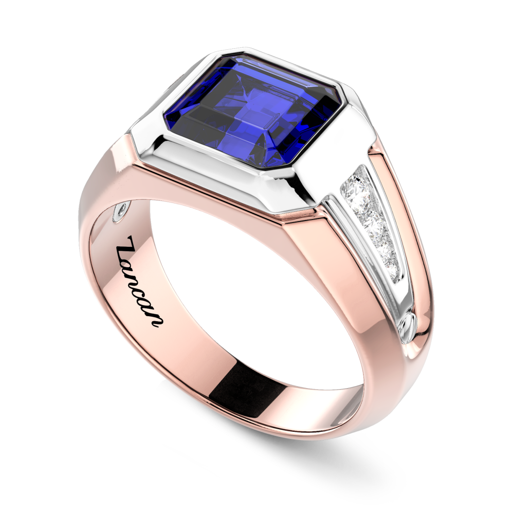 Zancan Anello Zancan In Oro 18kt Con Zaffiro Blu