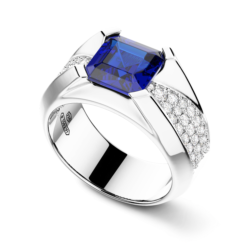 Zancan Anello Zancan In Oro 18kt Con Zaffiro Blu