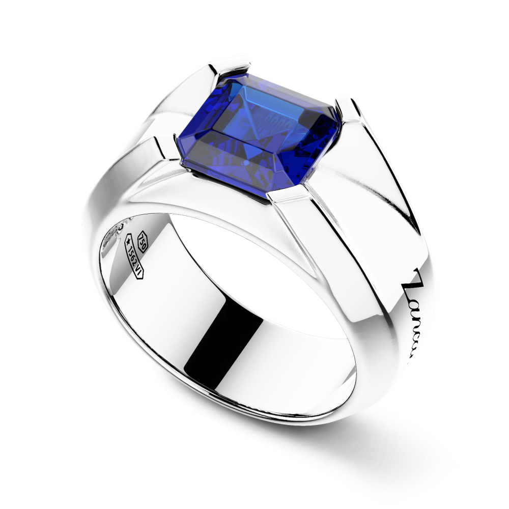 Zancan Anello Zancan In Oro 18kt Con Zaffiro Blu