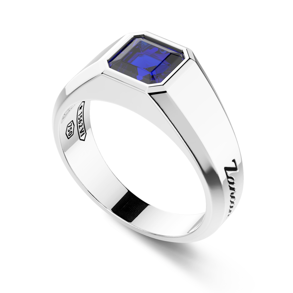 Zancan Anello Zancan In Oro 18kt Con Zaffiro Blu