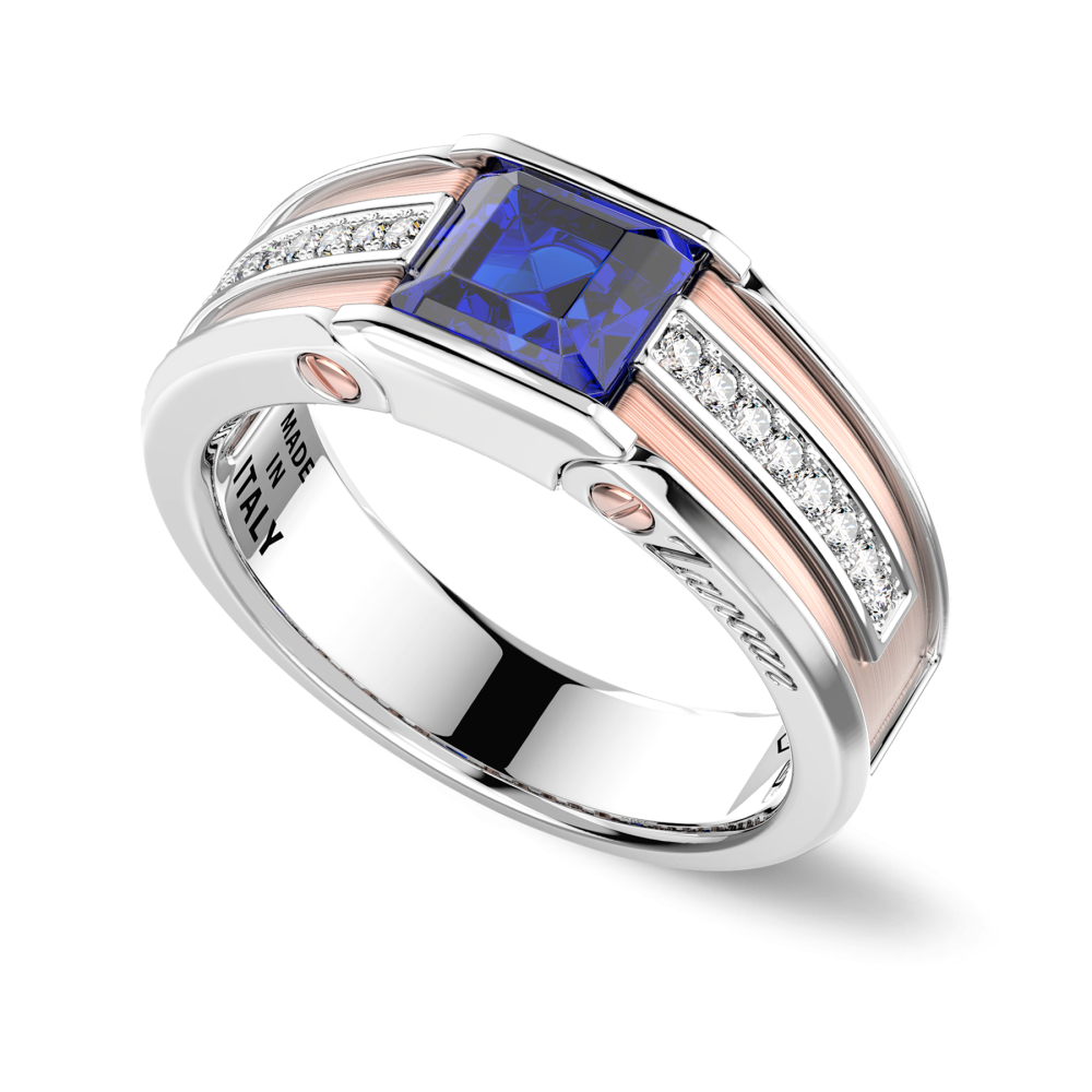 Zancan Anello Zancan In Oro 18kt Con Zaffiro Blu