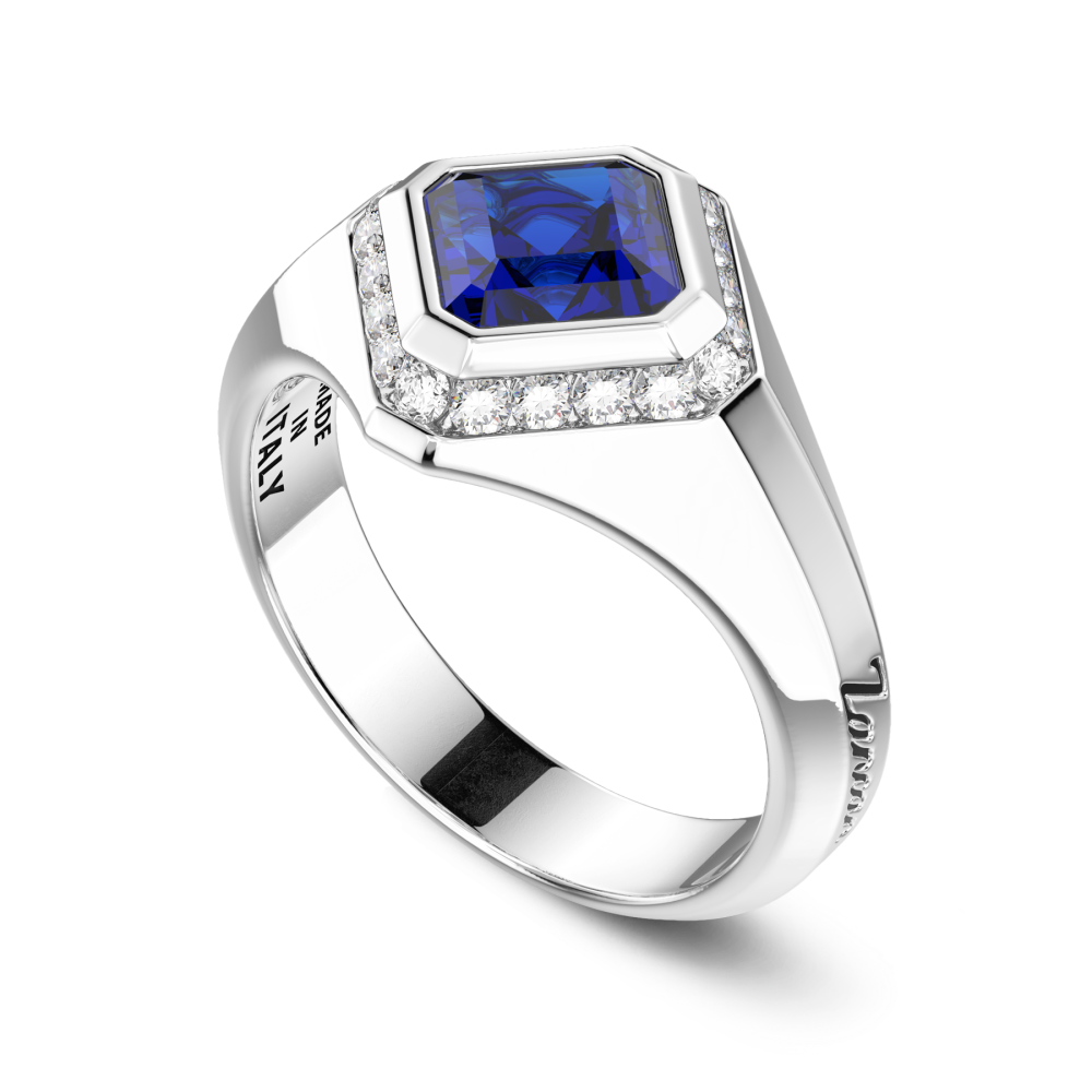 Zancan Anello Zancan In Oro 18kt Con Zaffiro Blu