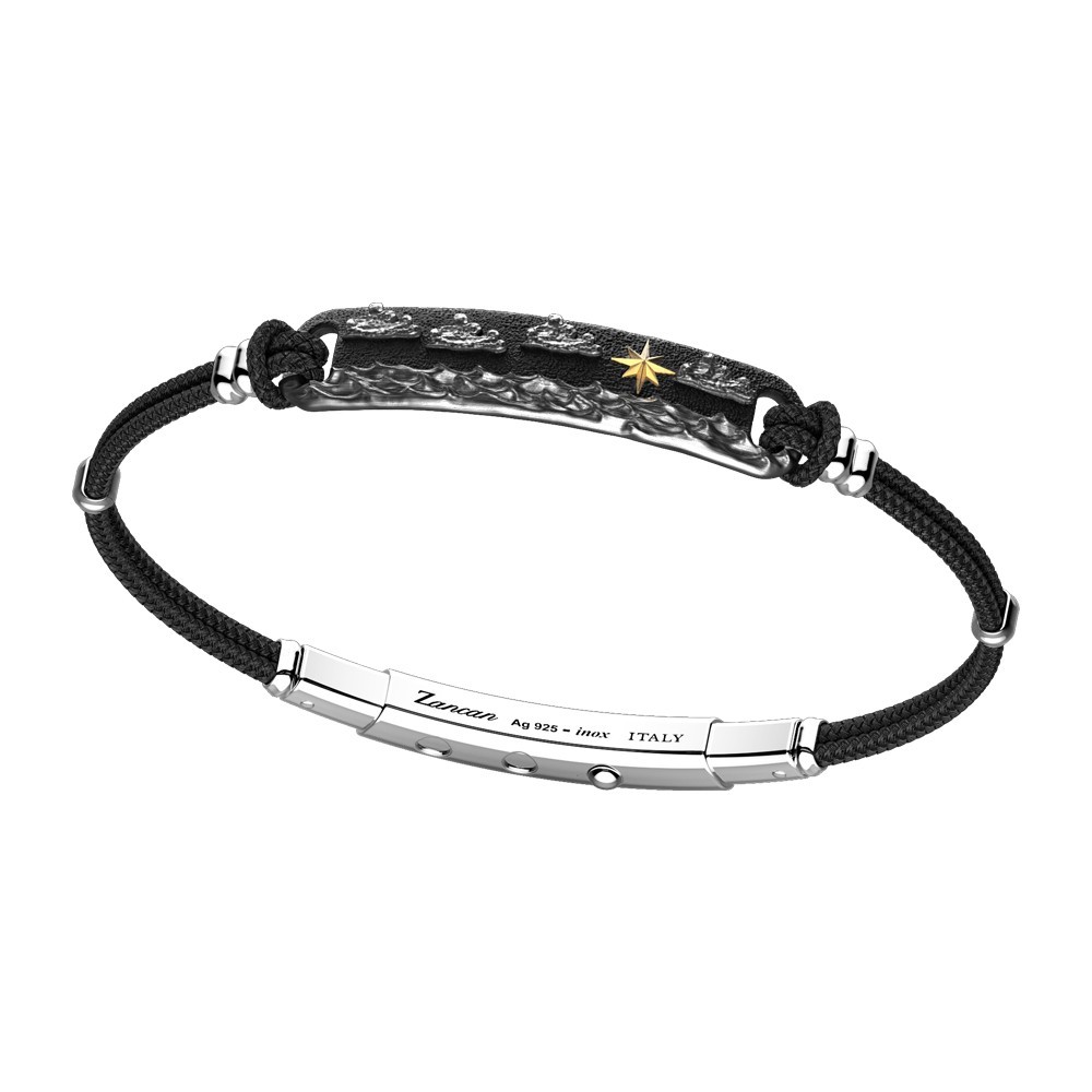 Zancan Bracciale in argento con onde del mare