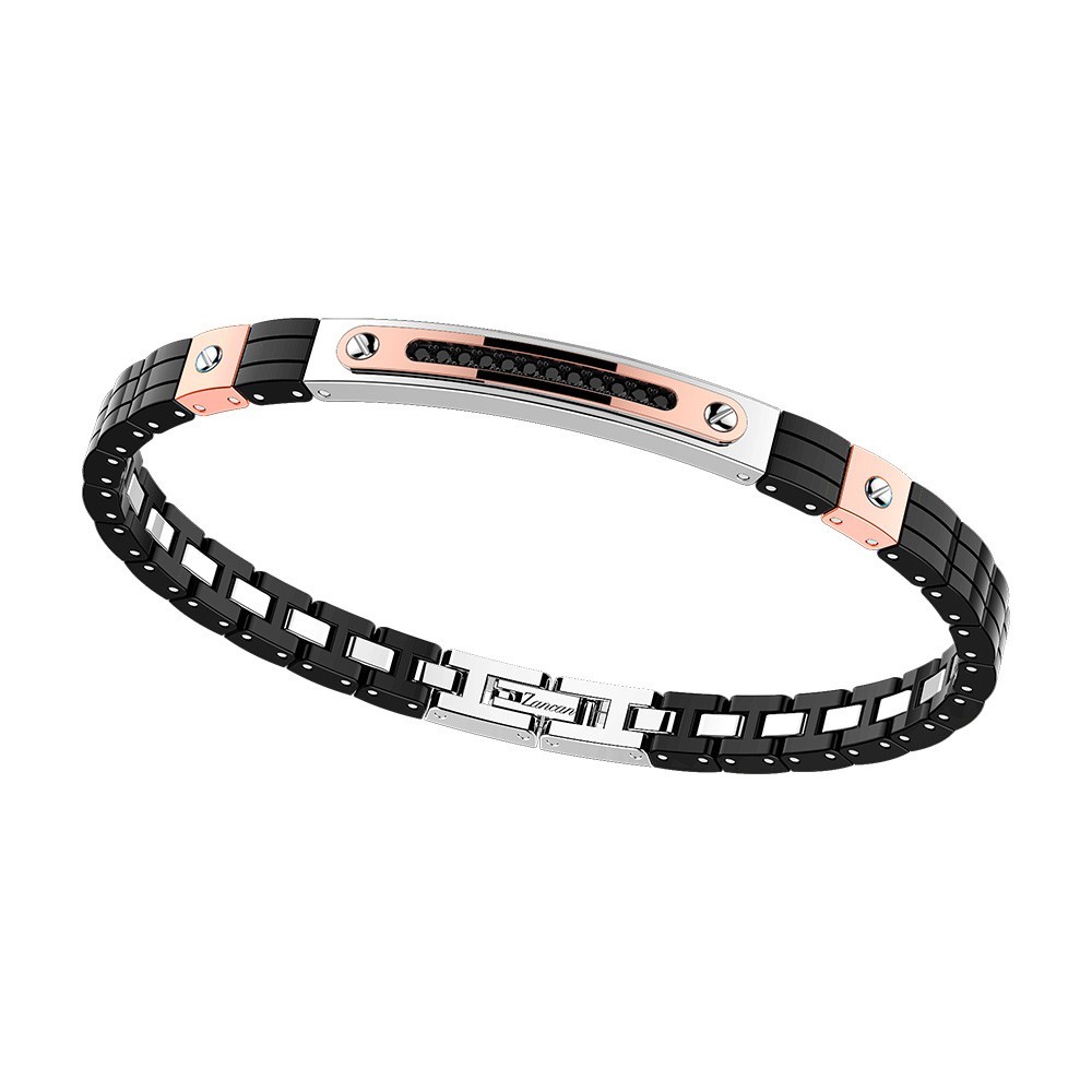Zancan Bracciale in ceramica e acciaio