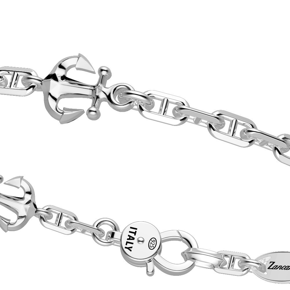 Zancan Bracciale Zancan In Argento Con Ancore