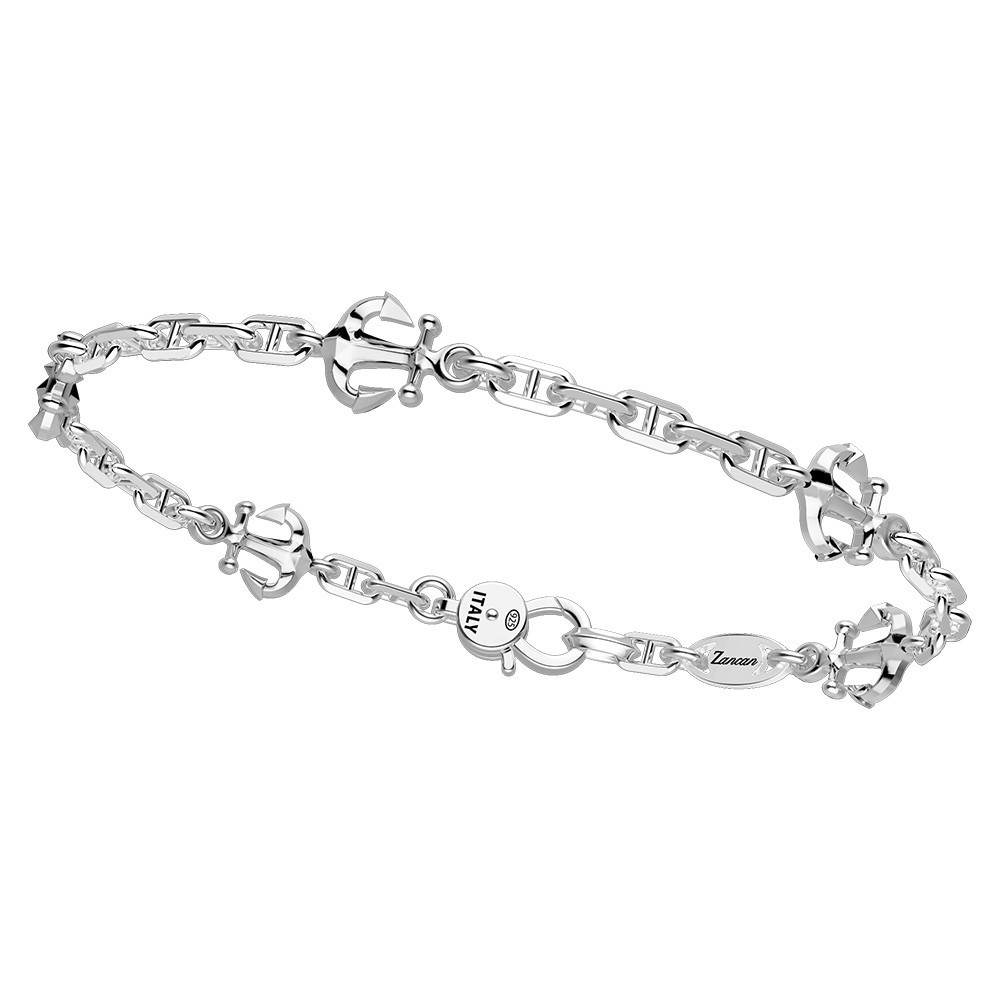 Zancan Bracciale Zancan in argento con ancore