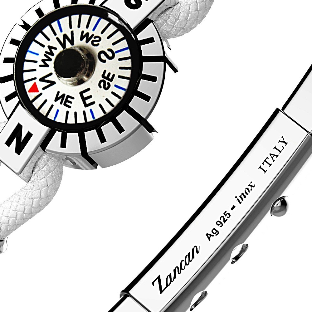 Zancan Bracciale Zancan In Argento Con Bussola