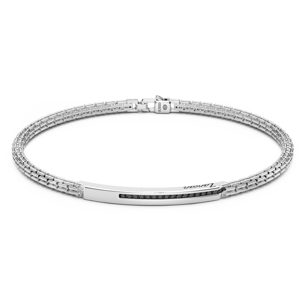 Zancan Bracciale Zancan in argento con pietre nere