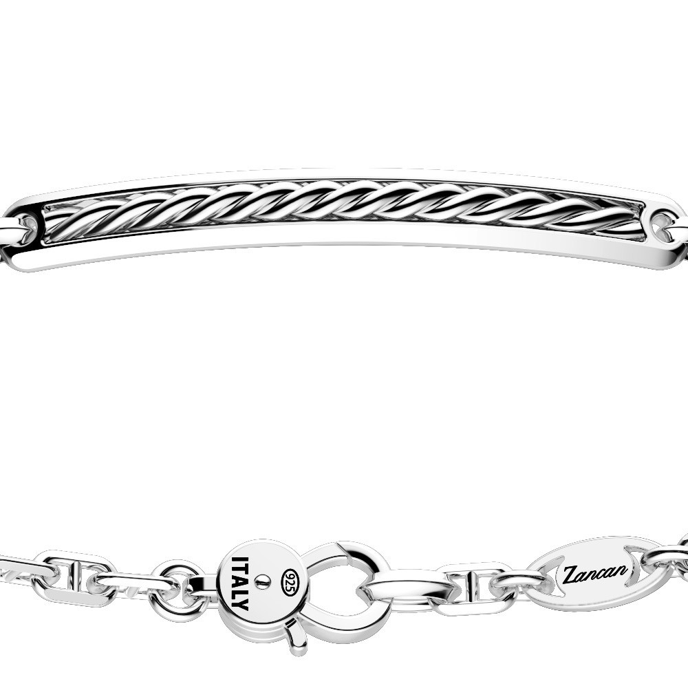 Zancan Bracciale Zancan In Argento Con Targa
