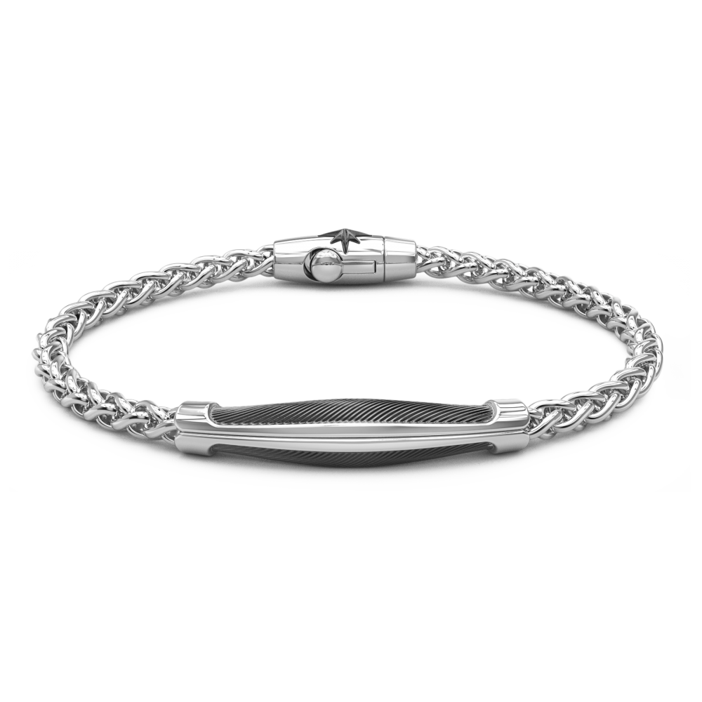 Zancan Bracciale Zancan in argento con targa