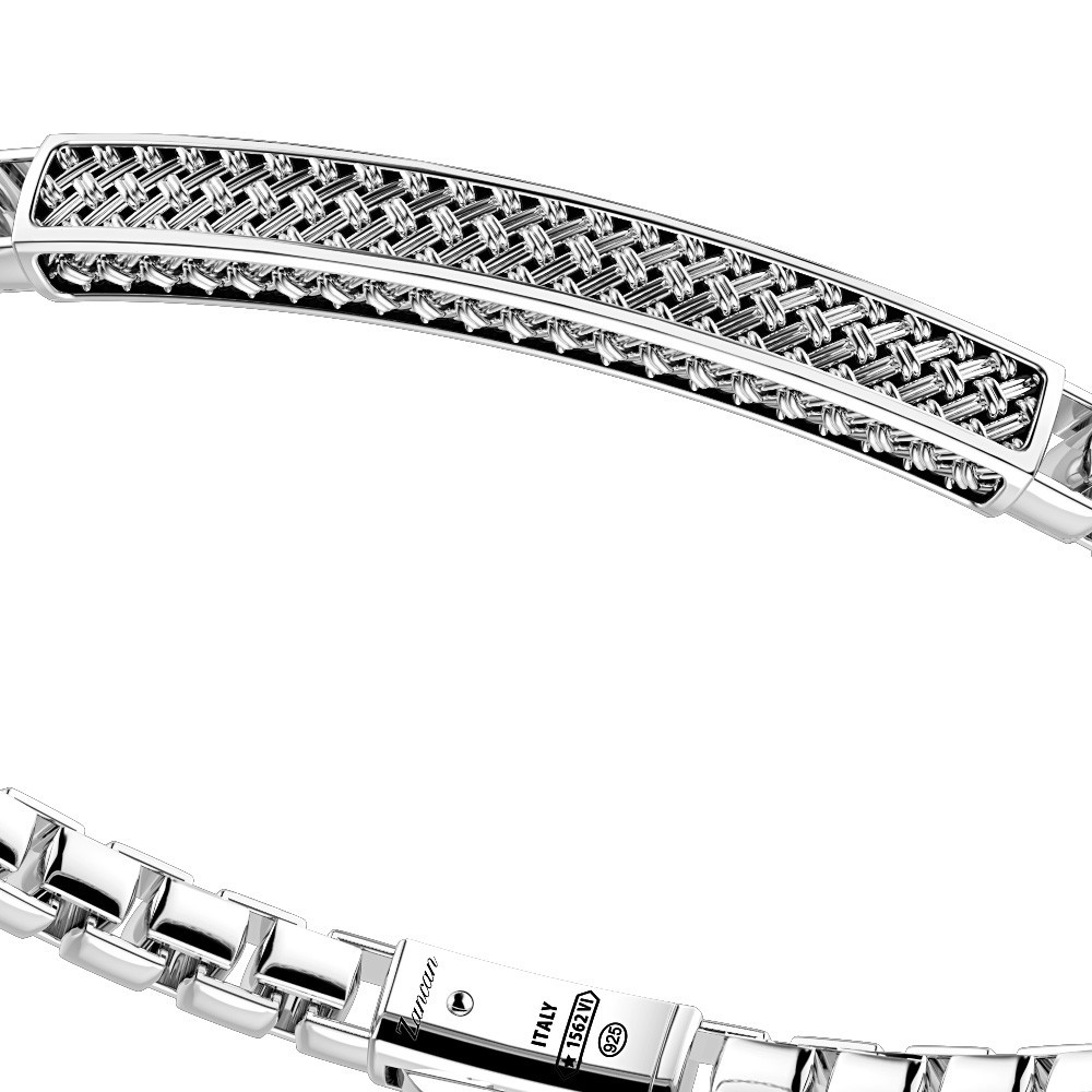 Zancan Bracciale Zancan In Argento Con Targa