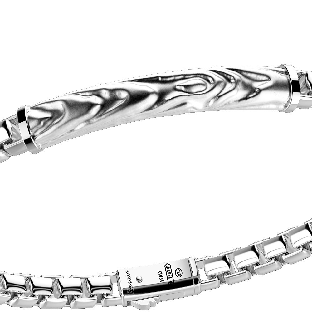 Zancan Bracciale Zancan In Argento Con Targa