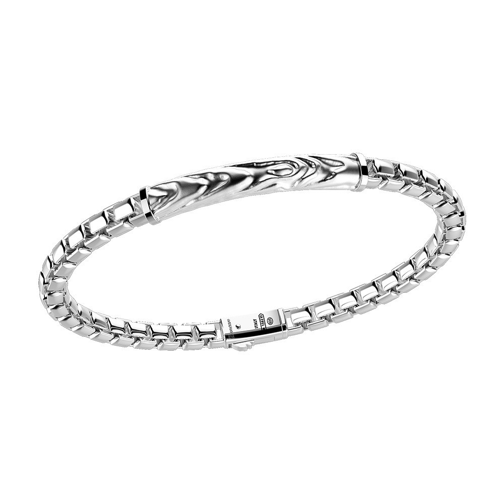 Zancan Bracciale Zancan in argento con targa