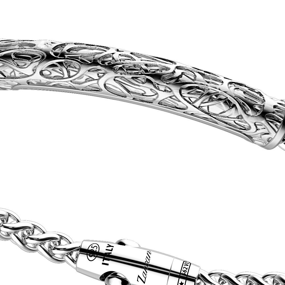 Zancan Bracciale Zancan In Argento Con Targa