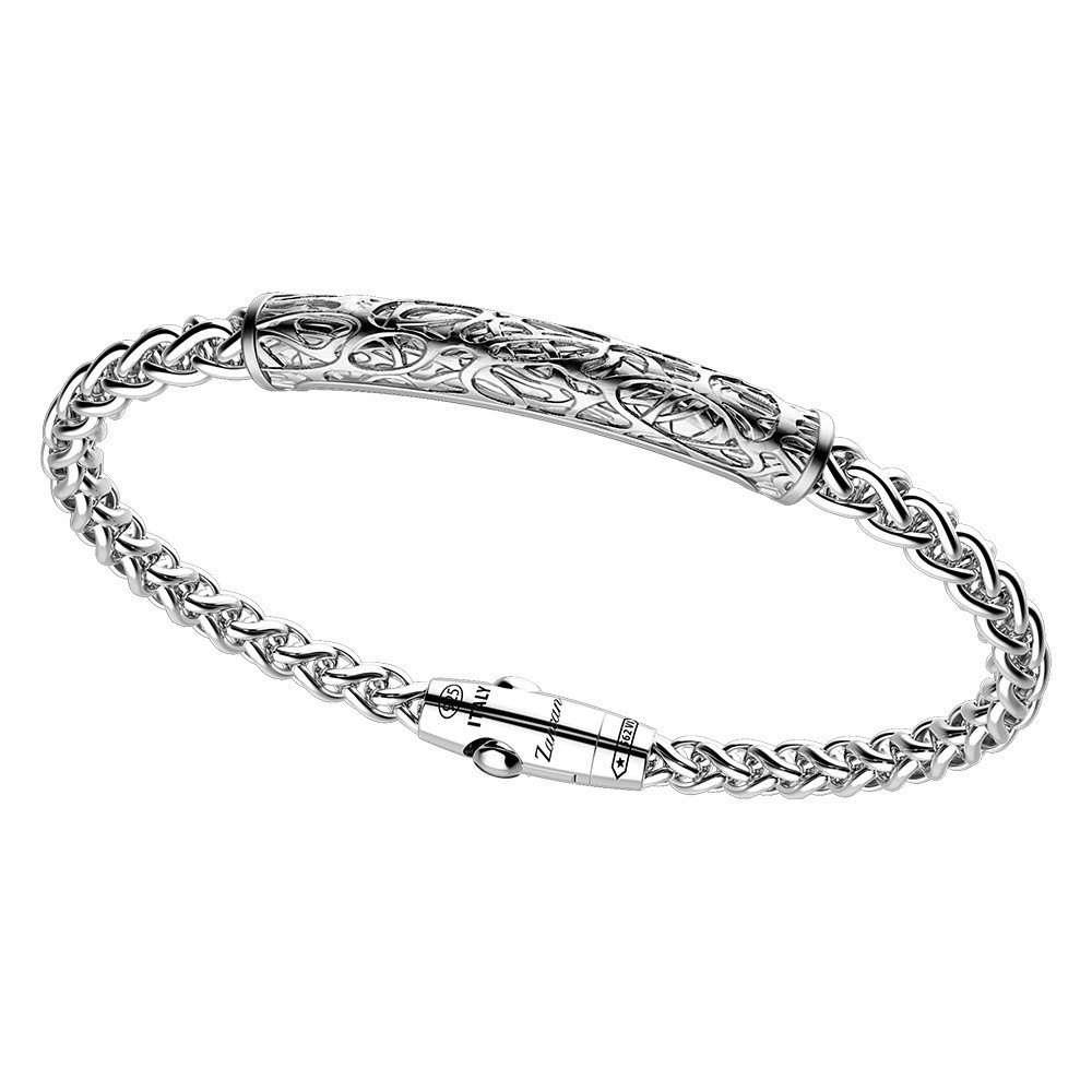 Zancan Bracciale Zancan in argento con targa