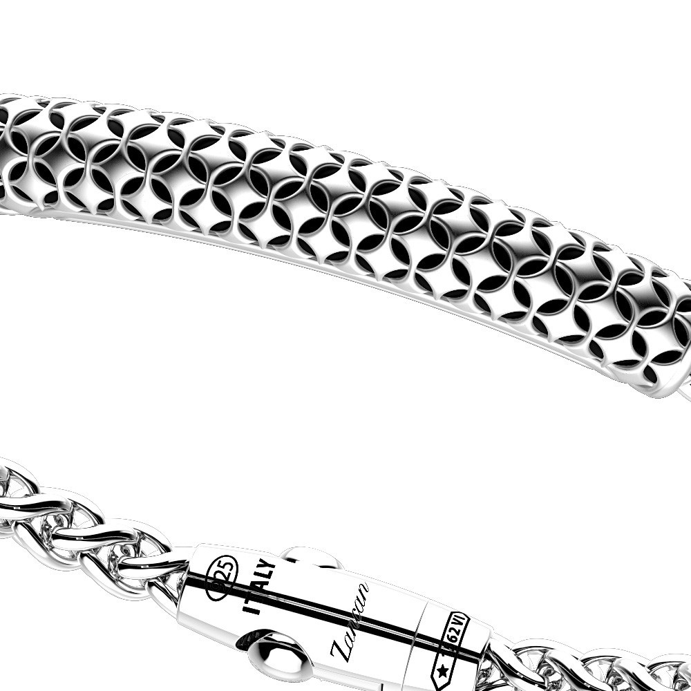 Zancan Bracciale Zancan In Argento Con Targa