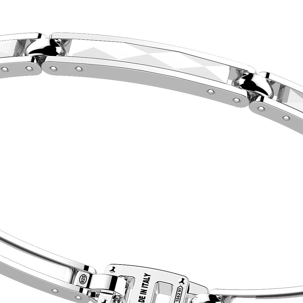 Zancan Bracciale Zancan In Argento E Ceramica