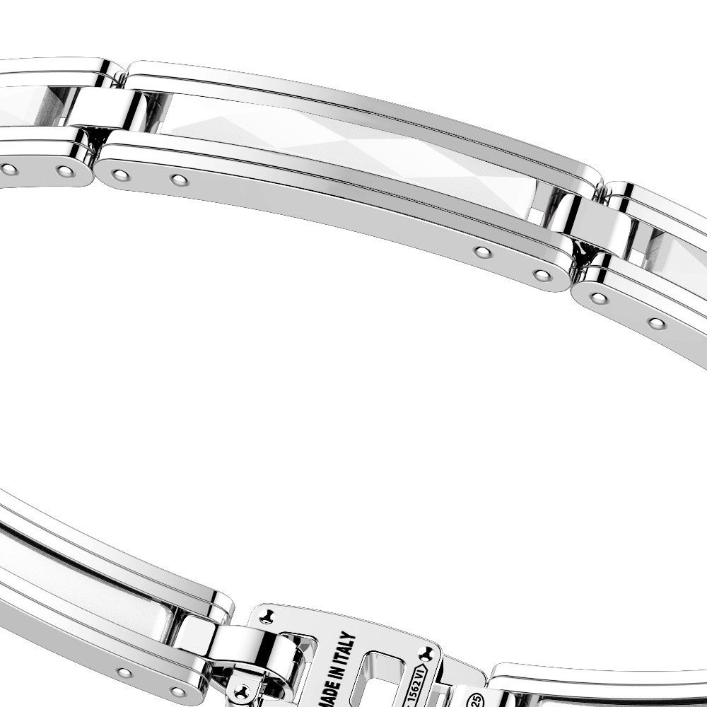 Zancan Bracciale Zancan In Argento E Ceramica