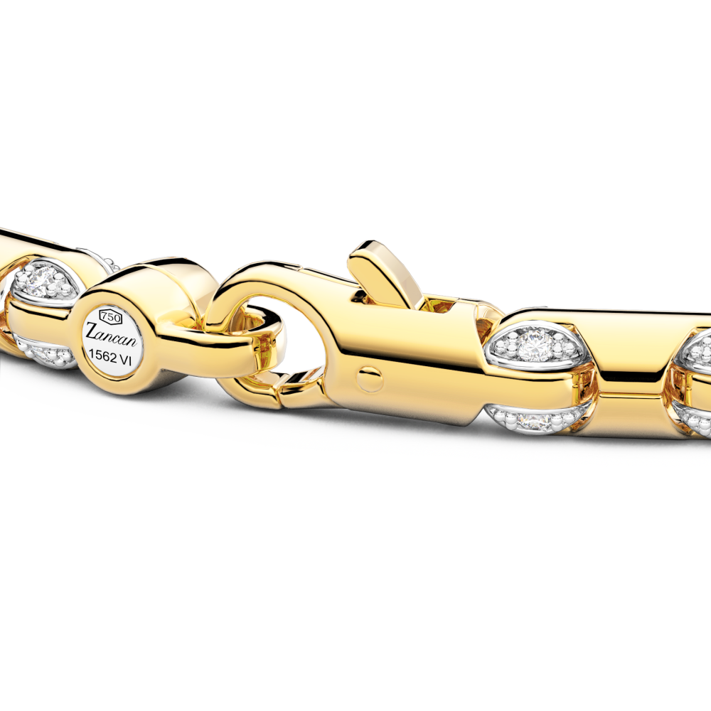 Zancan Bracciale Zancan In Oro 18kt E Diamanti