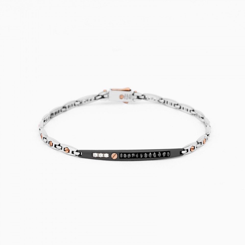 Zancan Bracciale Zancan in oro bianco con diamanti