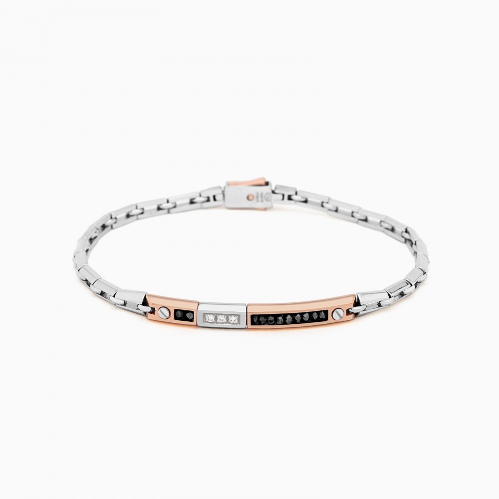 Zancan Bracciale Zancan in oro bianco con diamanti