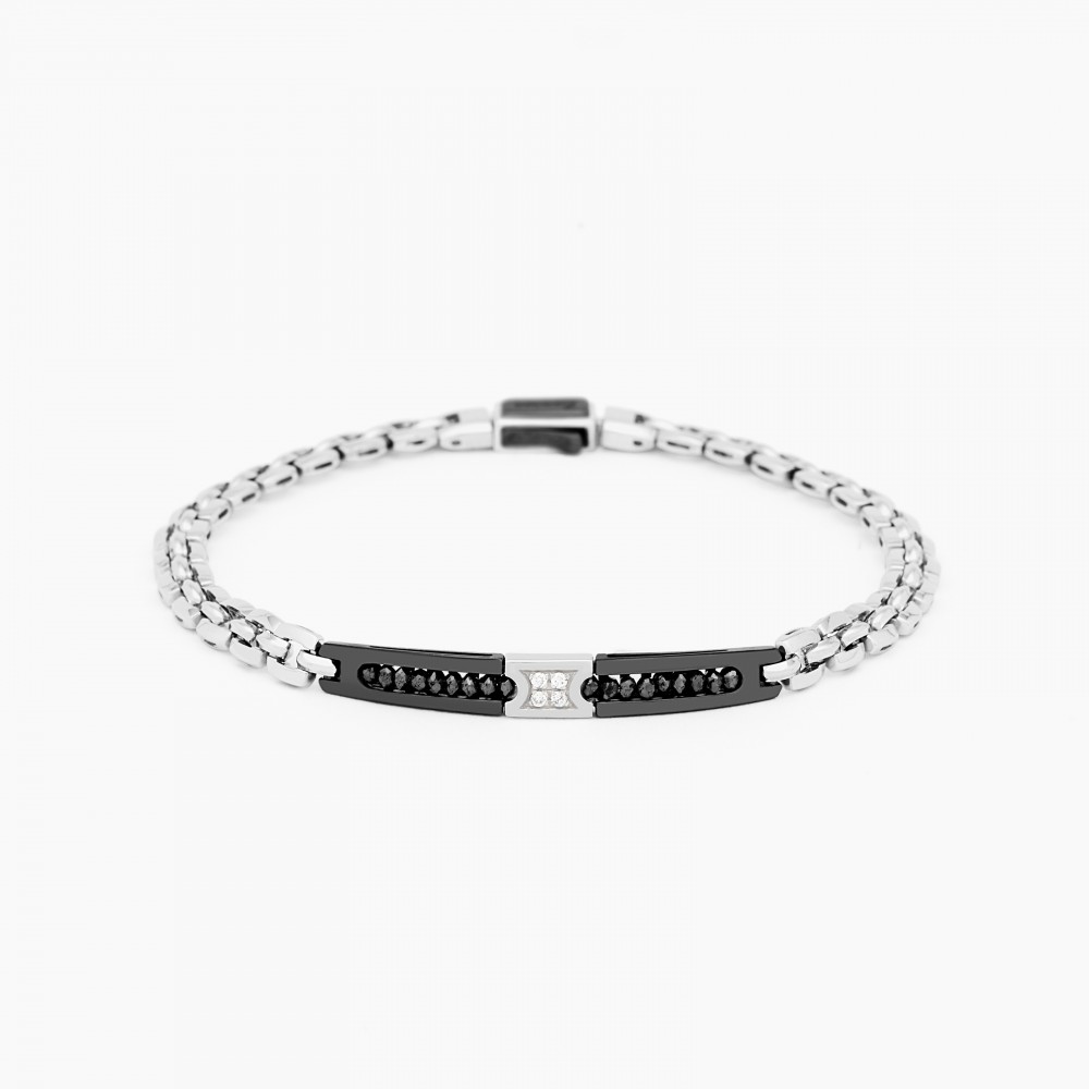 Zancan Bracciale Zancan in oro bianco con diamanti