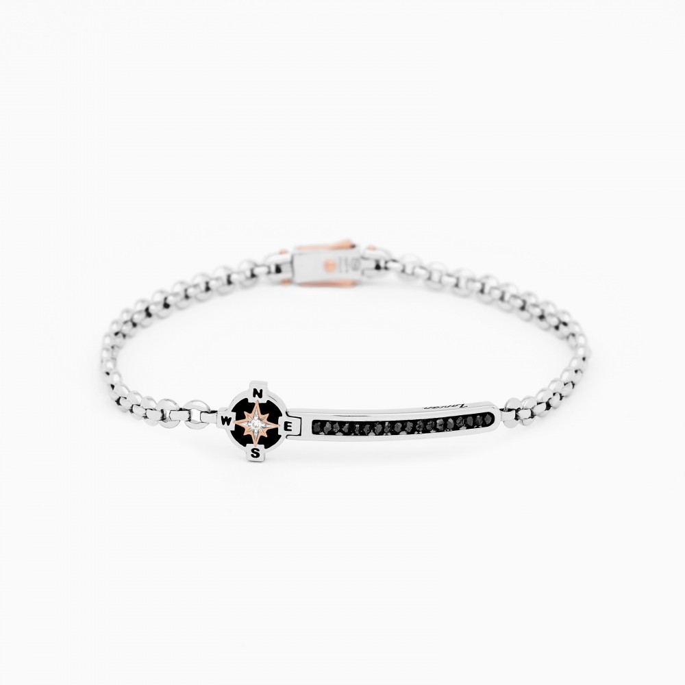 Zancan Bracciale Zancan in oro bianco con diamanti