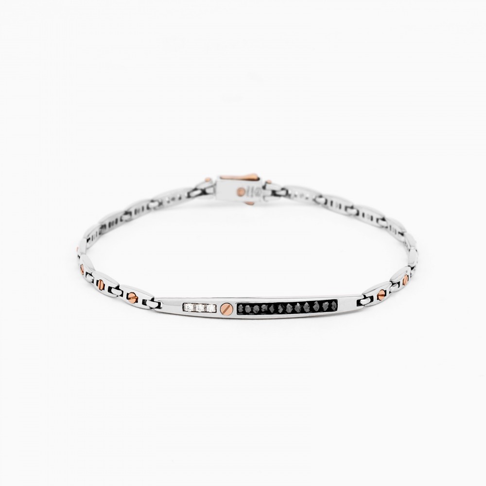 Zancan Bracciale Zancan in oro bianco con diamanti